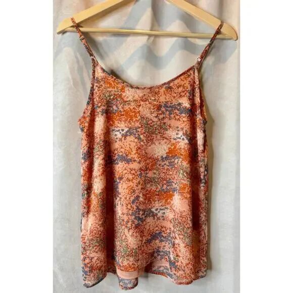 1. State Women's Printed V-Neck Sleeveless Cami Top Large NWT - Picture 2 of 3